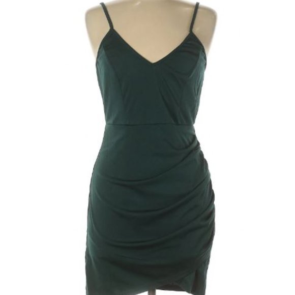 5 for 25 - Forest Green Mini Dress - Picture 1 of 4